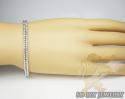2 row 14k white diamond cut bead italian gold bracelet