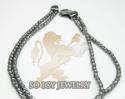2 row 14k black diamond cut bead italian gold bracelet