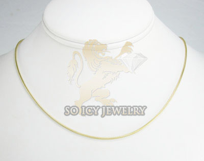 14k yellow gold italian snake chain 1mm 16-18 inch
