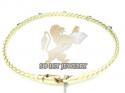 14k yellow gold basket weave round diamond bracelet 