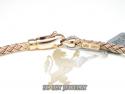 14k rose gold basket weave round diamond bracelet