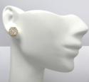 14k white or yellow gold round cluster si2 9.5mm diamond studs 1.85ct