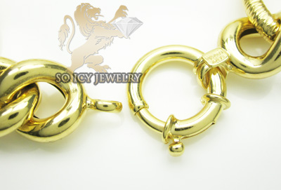 14k yellow gold diamond cut xl figaro link bracelet 12mm