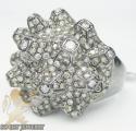Ladies 18k black gold champagne & white diamond volcano ring 2.86ct