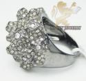Ladies 18k black gold champagne & white diamond volcano ring 2.86ct