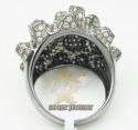 Ladies 18k black gold champagne & white diamond volcano ring 2.86ct