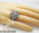 Ladies 18k black gold champagne & white diamond volcano ring 2.86ct