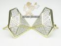 10k yellow gold diamond shape white diamond earrings 0.70ct