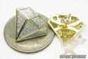 10k yellow gold diamond shape white diamond earrings 0.70ct