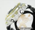 Mens diamond canary g-shock watch 4.00ct