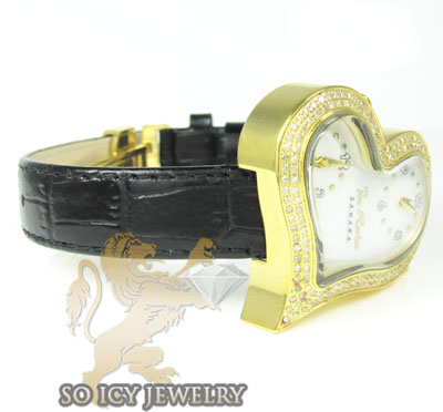 Ladies joe rodeo diamond watch yellow sahara heart 1.40ct