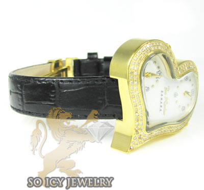 Ladies joe rodeo diamond watch yellow sahara heart 1.40ct - Image 4