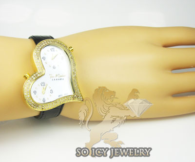 Ladies joe rodeo diamond watch yellow sahara heart 1.40ct