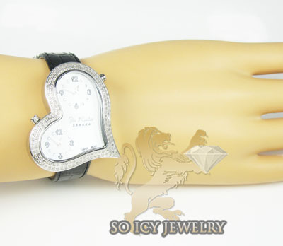 Ladies joe rodeo diamond watch white sahara heart 1.40ct - Image 4