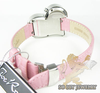 Ladies joe rodeo diamond watch pink sahara heart 1.40ct