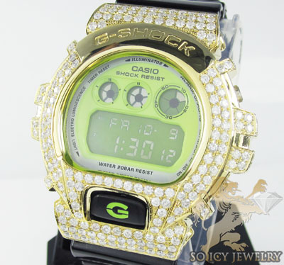 Mens 10k yellow gold g-shock diamond watch 7.00ct - Image 3