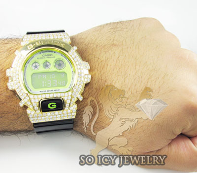 Mens 10k yellow gold g-shock diamond watch 7.00ct - Image 7