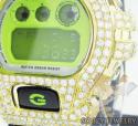 Mens 10k yellow gold g-shock diamond watch 7.00ct