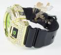 Mens 10k yellow gold g-shock diamond watch 7.00ct