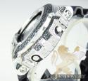 Mens diamond blue & white g-shock watch 4.00ct