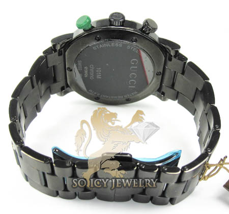 Diamond gucci g watch black stainless steel  4.40 ct