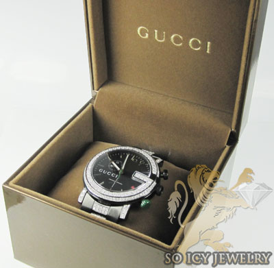 Diamond gucci g watch black stainless steel 4.40 ct - Image 6