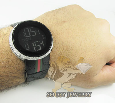 White diamond igucci digital watch 5.00ct full case