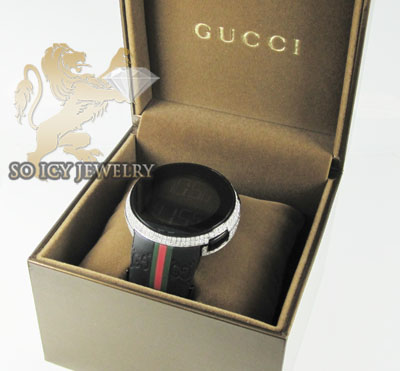 White diamond igucci digital watch 5.00ct full case