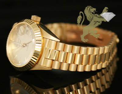 Ladies pure 18k solid yellow gold 