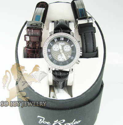 Ladies diamond joe rodeo black dial passion watch 0.60ct