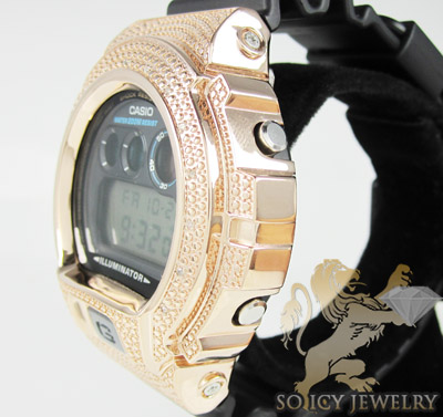 Mens diamond rose silver g-shock watch 0.15ct - Image 4