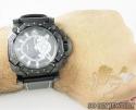 Mens diamond techno master black stainless steel super xl watch 0.20ct