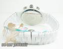 Mens techno master diamond white ceramic watch 1.00ct
