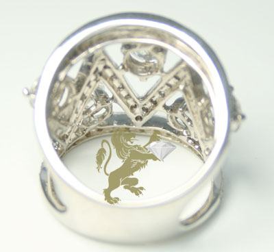 3.00ct ladies 18k solid white gold diamond vs solitaires ring - Image 5