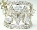 3.00ct ladies 18k solid white gold diamond vs solitaires ring