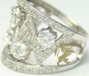 3.00ct ladies 18k solid white gold diamond vs solitaires ring