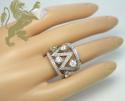 3.00ct ladies 18k solid white gold diamond vs solitaires ring