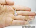 Diamond swan pendant 14k white gold yellow, baby blue & pink enamel 0.02ct