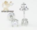 Unisex 14k white gold round diamond studs 0.67ct