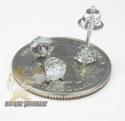 Unisex 14k white gold round diamond studs 0.67ct