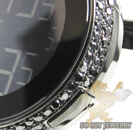 Mens black diamond igucci digital watch 2.00ct