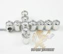 Ladies 18k white gold 11 stone diamond bezel cross 0.90ct