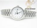 Womens 18k white gold gerard petit automatic watch