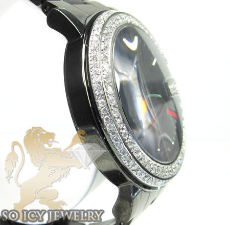 Diamond gucci g watch black stainless steel 3.75 ct
