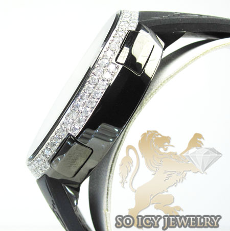 White diamond igucci digital watch 2.60ct 