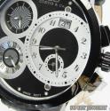 Curtis & co black stainless steel mens watch 4 time zone