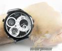 Curtis & co black stainless steel mens watch 4 time zone