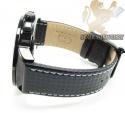 Curtis & co black stainless steel mens watch 3 time zone