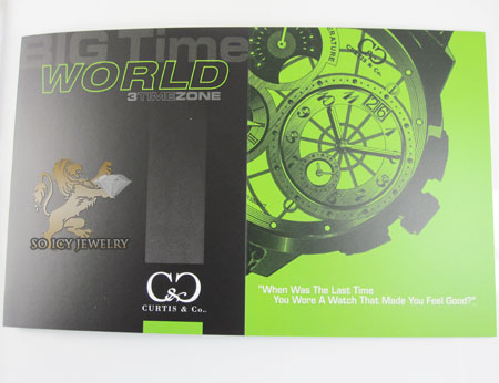 Curtis & co black stainless steel mens watch 3 time zone - Image 7