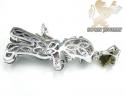 Luigi green diamond 14k white gold pendant 7.00ct